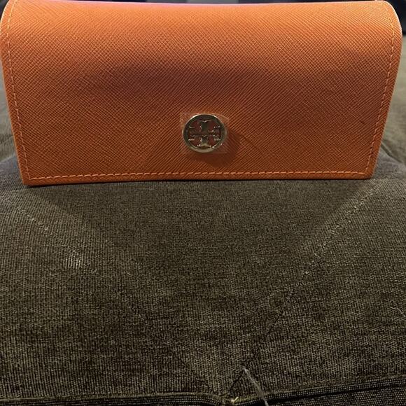NWT Tory Burch Orange Sunglass Case with Sunglass Dust Cloth main image 4